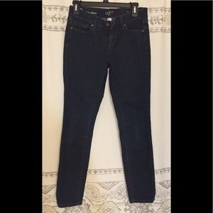 Loft modern skinny dark wash